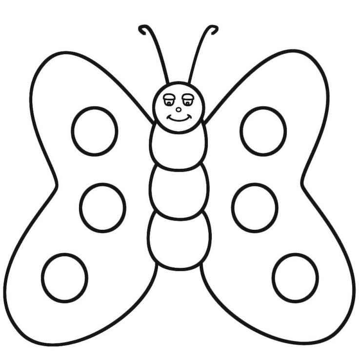 preschool butterfly coloring pages