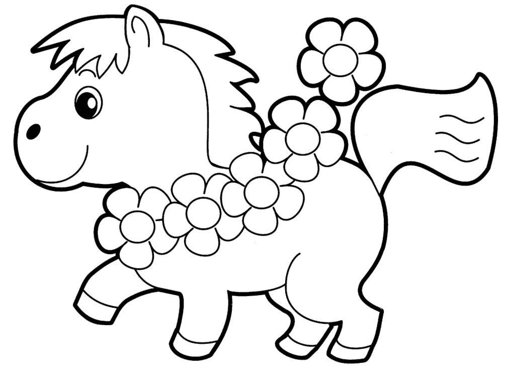 preschool coloring pages horse