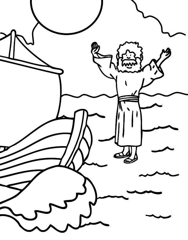 preschool coloring pages jesus walking on water