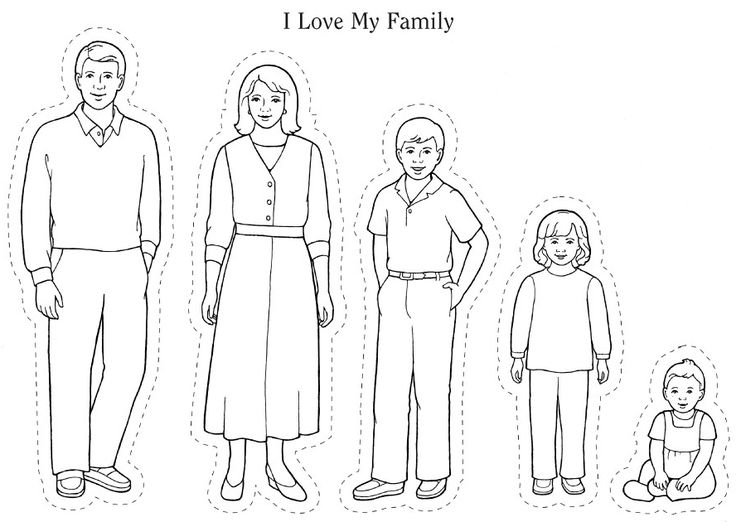 Preschool Family Coloring Pages