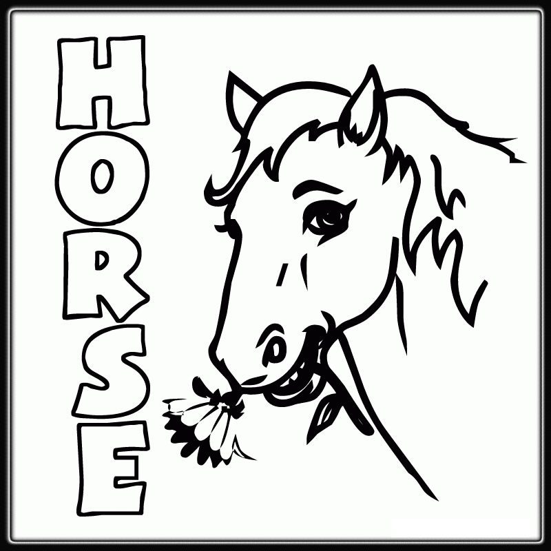 preschool horse coloring pages