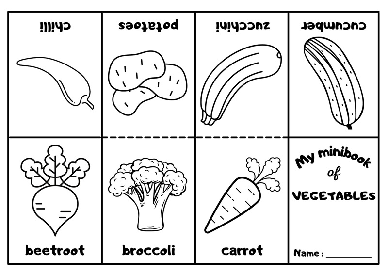 Preschool Vegetable Coloring Pages