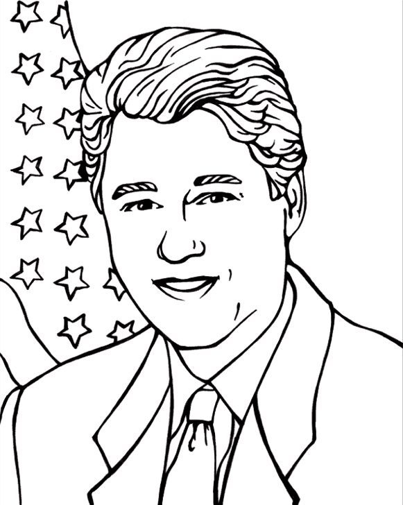 President Clinton Coloring Page