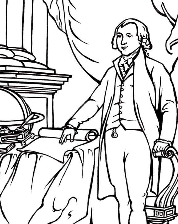 President James Madison Coloring Page