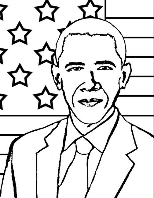 President Obama Coloring Page