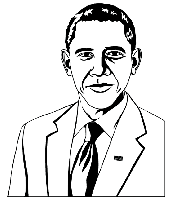 President Obama Coloring Page