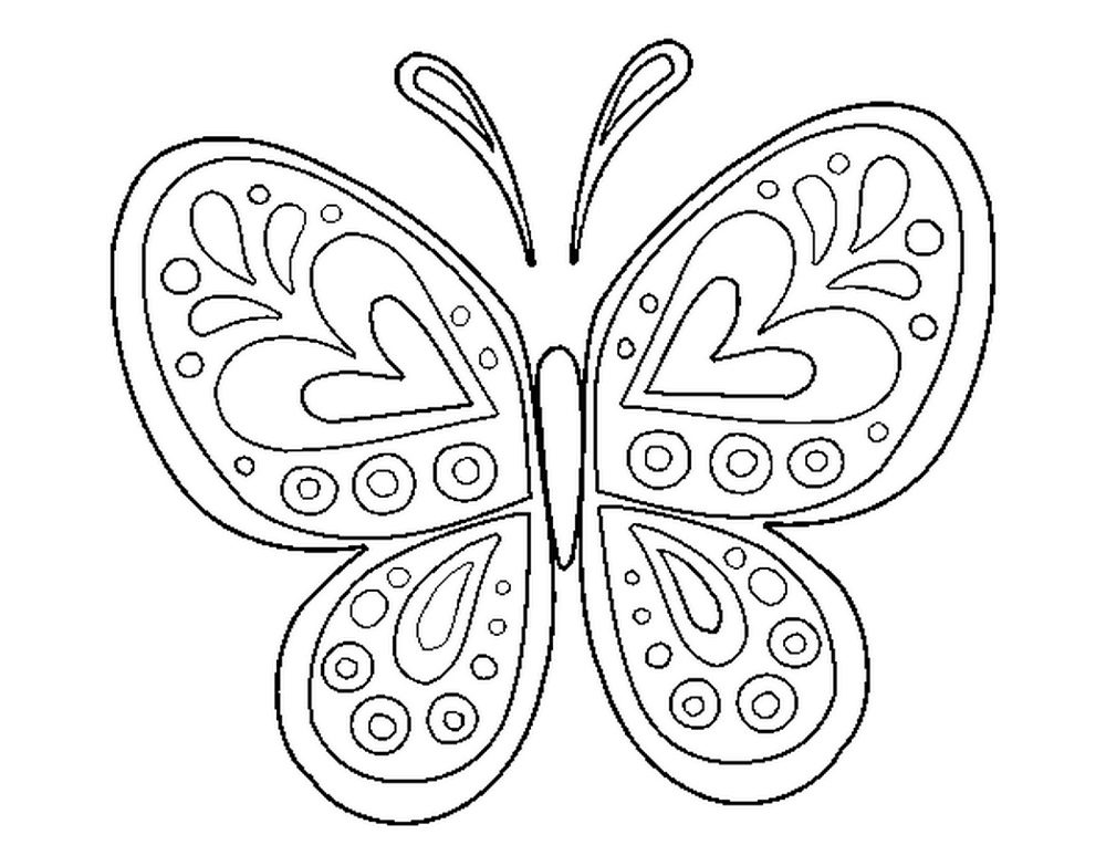 pretty butterfly coloring pages