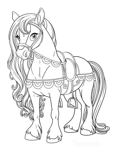 pretty horse coloring pages