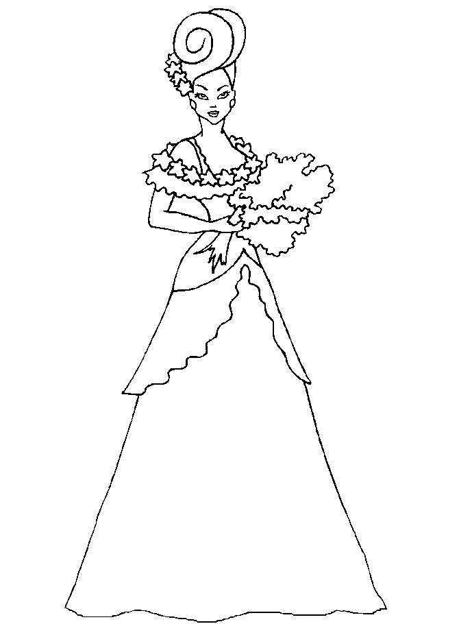 Pretty Girl Printable Coloring Page