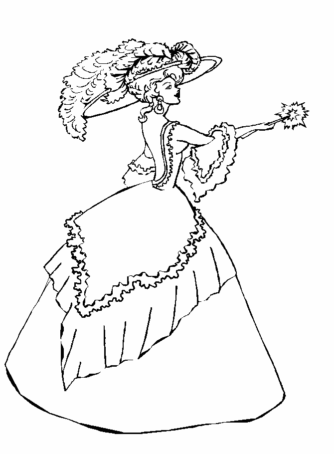 Pretty Girl Sparkles Coloring Pages