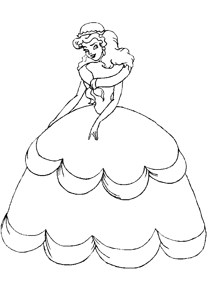 Free Pretty Girl Coloring Page & coloring book.