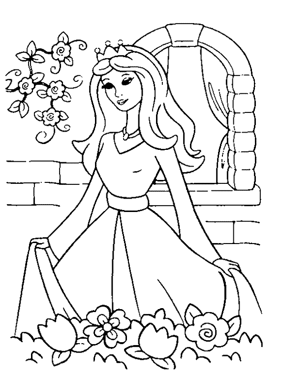 Beautiful Princess Coloring Page