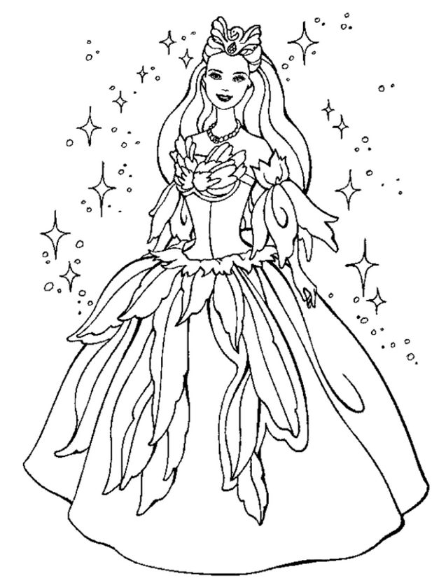 Princess Coloring Page 6