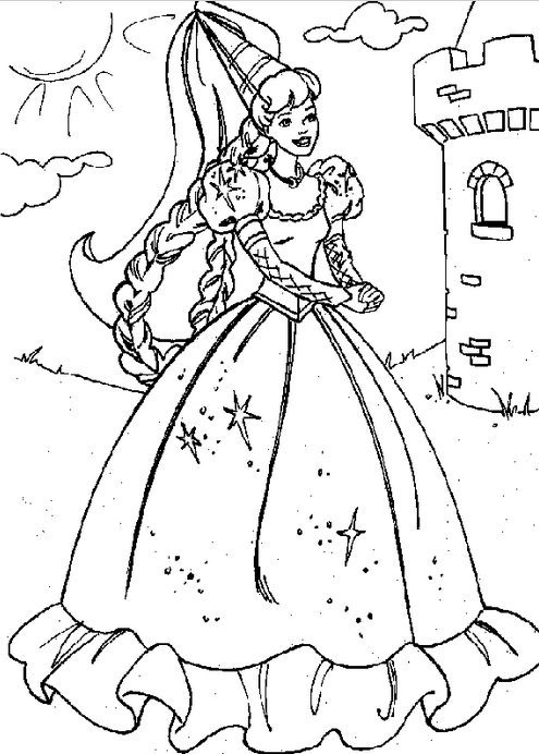 Princess Castle Coloring Page