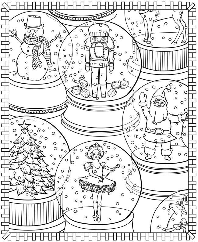 Print Out Adult Coloring Pages Winter