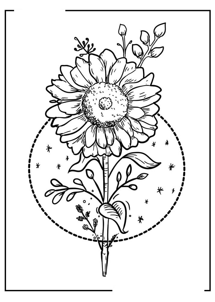 print out flower coloring pages