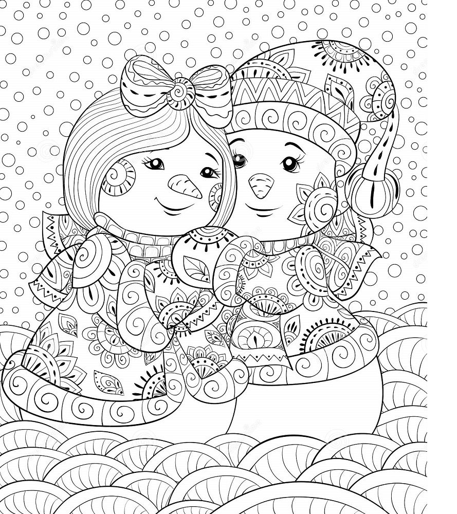 printable adult coloring pages winter
