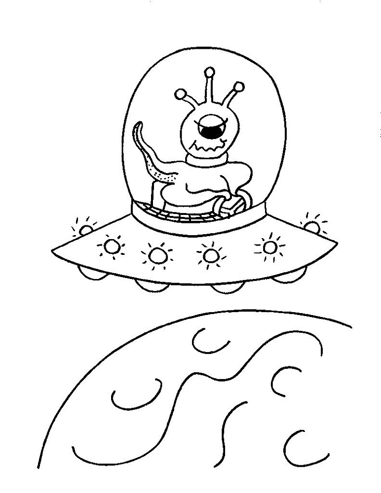 Printable Alien Coloring Pages