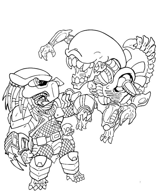 Printable Alien VS Predator Coloring Pages