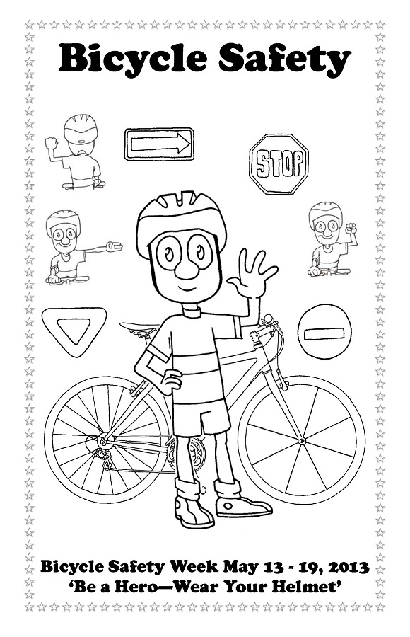 Printable Bike Safety Coloring Pages