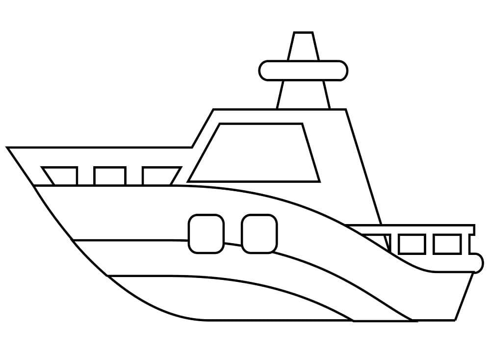 Printable Boat Coloring Pages