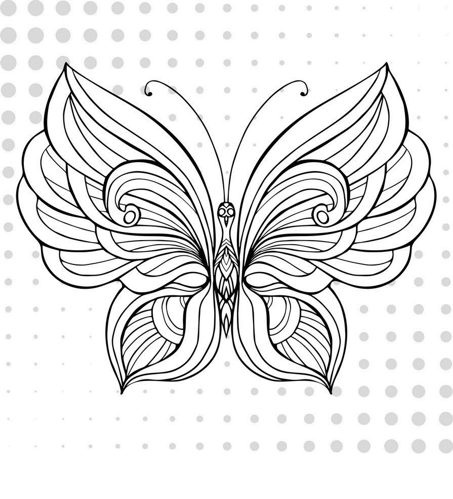 printable butterfly coloring pages for adults
