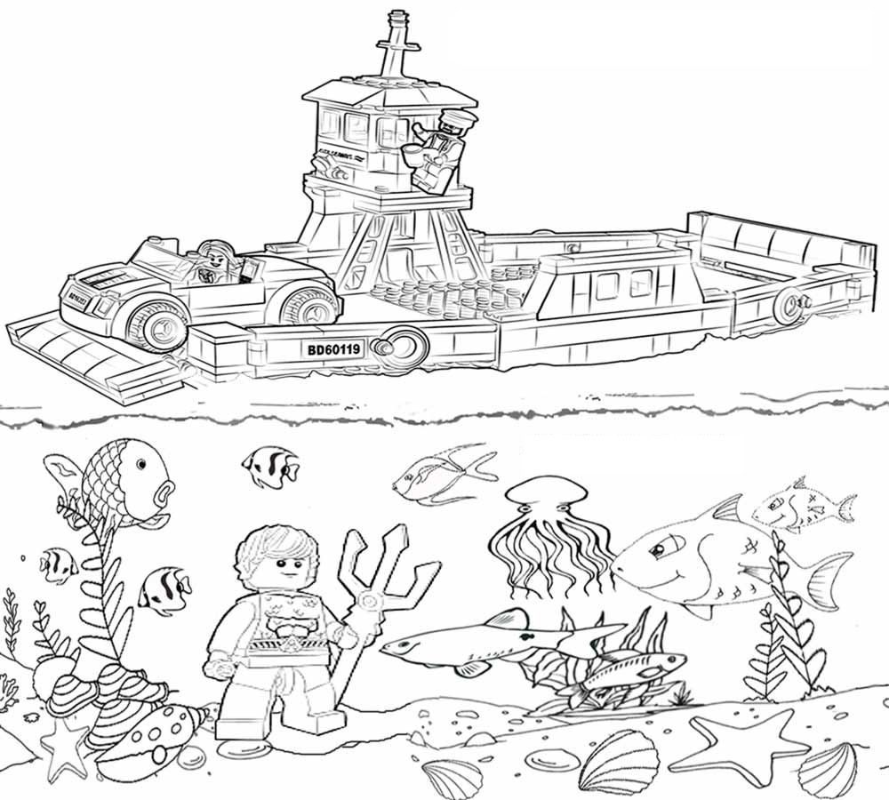 printable coloring pages water lego people