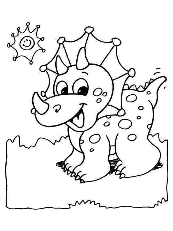 printable cute dinosaur coloring pages