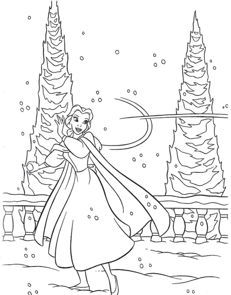 printable disney winter coloring pages