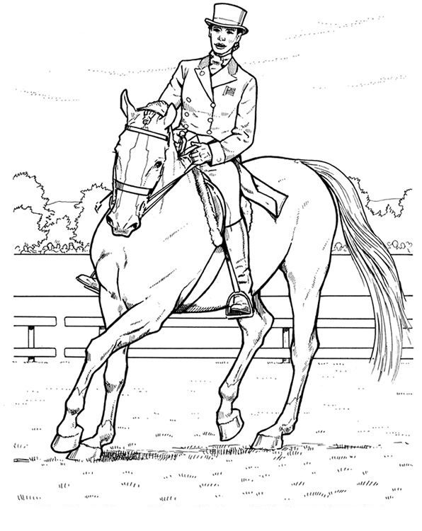 printable dressage horse coloring pages