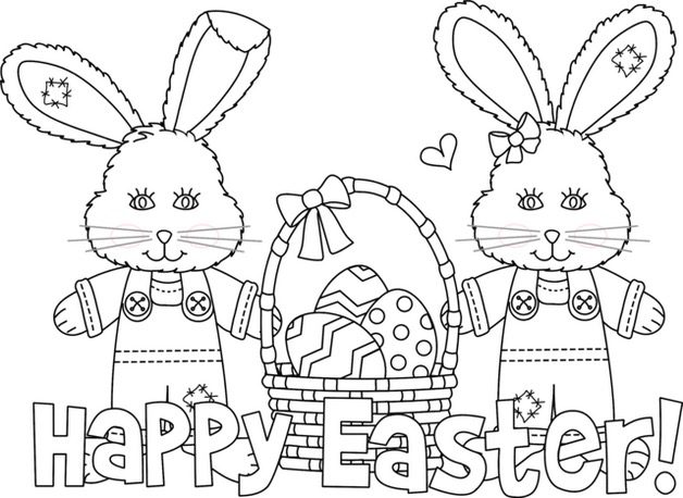 Printable Easter Bunny Coloring Page Coloring Page Book For Kids