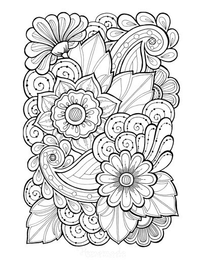 printable flower coloring pages