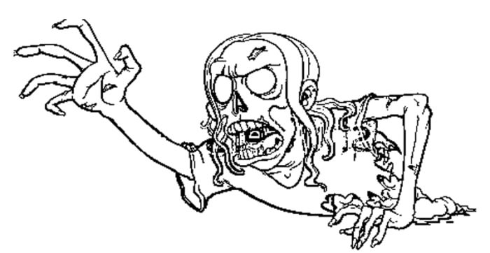 printable free printable zombie coloring pages