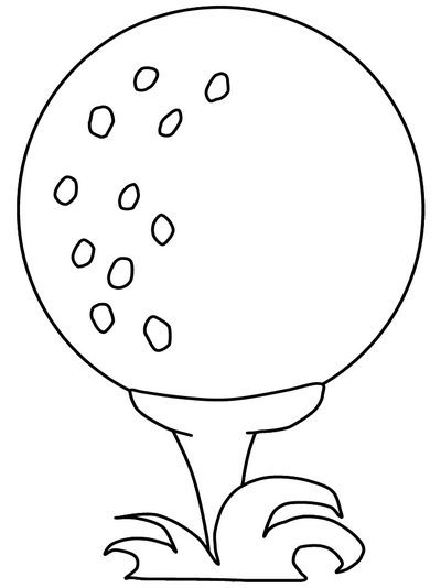 Printable Golf Ball coloring page