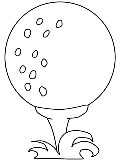 Printable Golf Ball coloring page