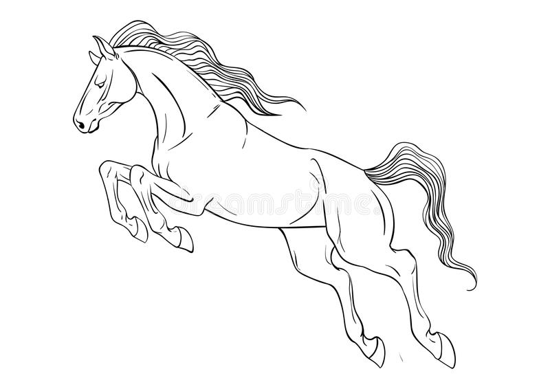 printable horse jumping coloring pages