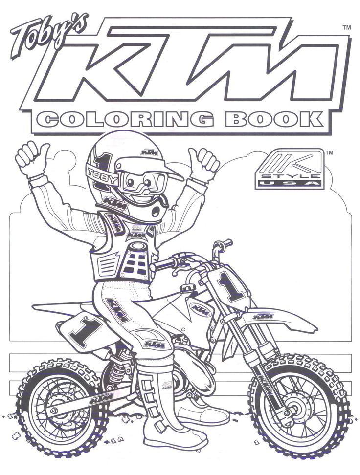 Printable Ktm Dirt Bike Coloring Pages