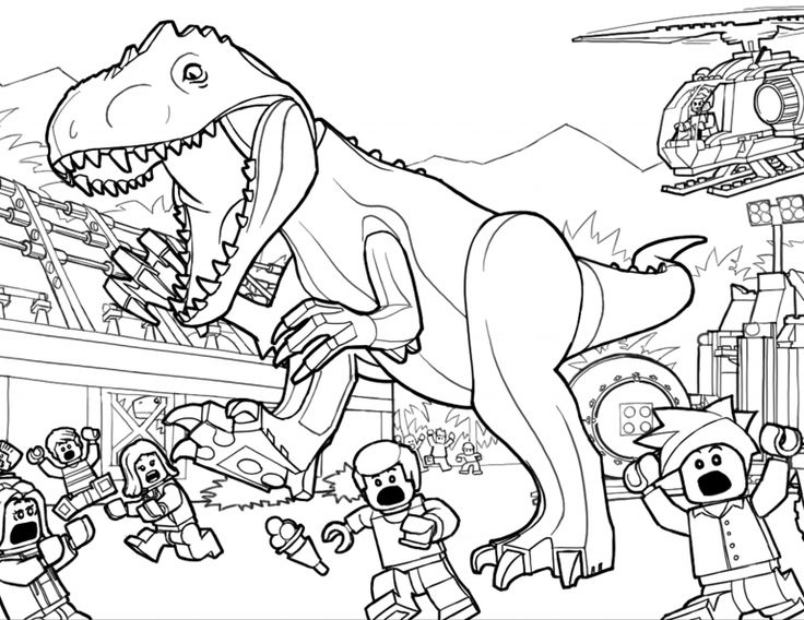 printable lego dinosaur coloring pages