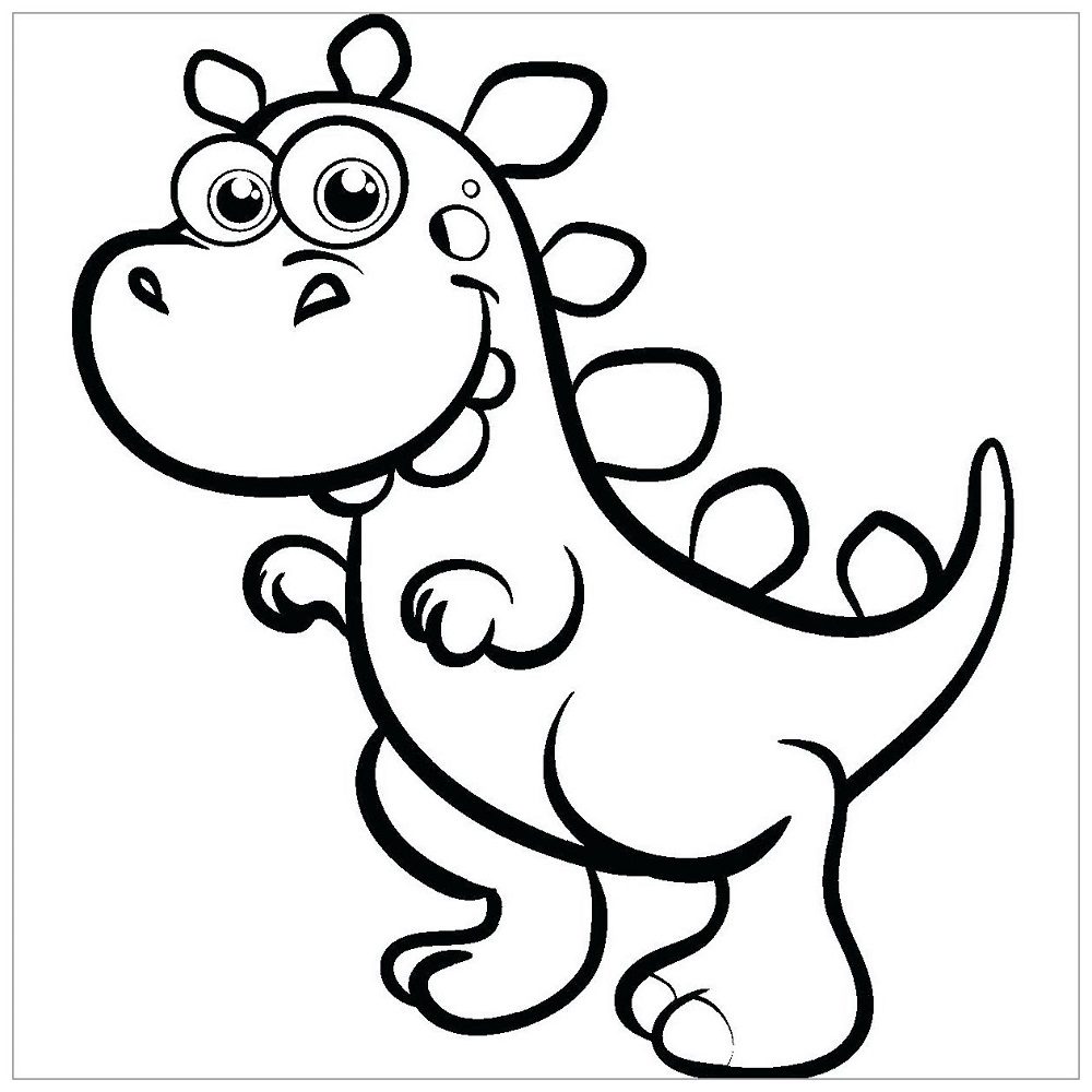 printable preschool dinosaur coloring pages