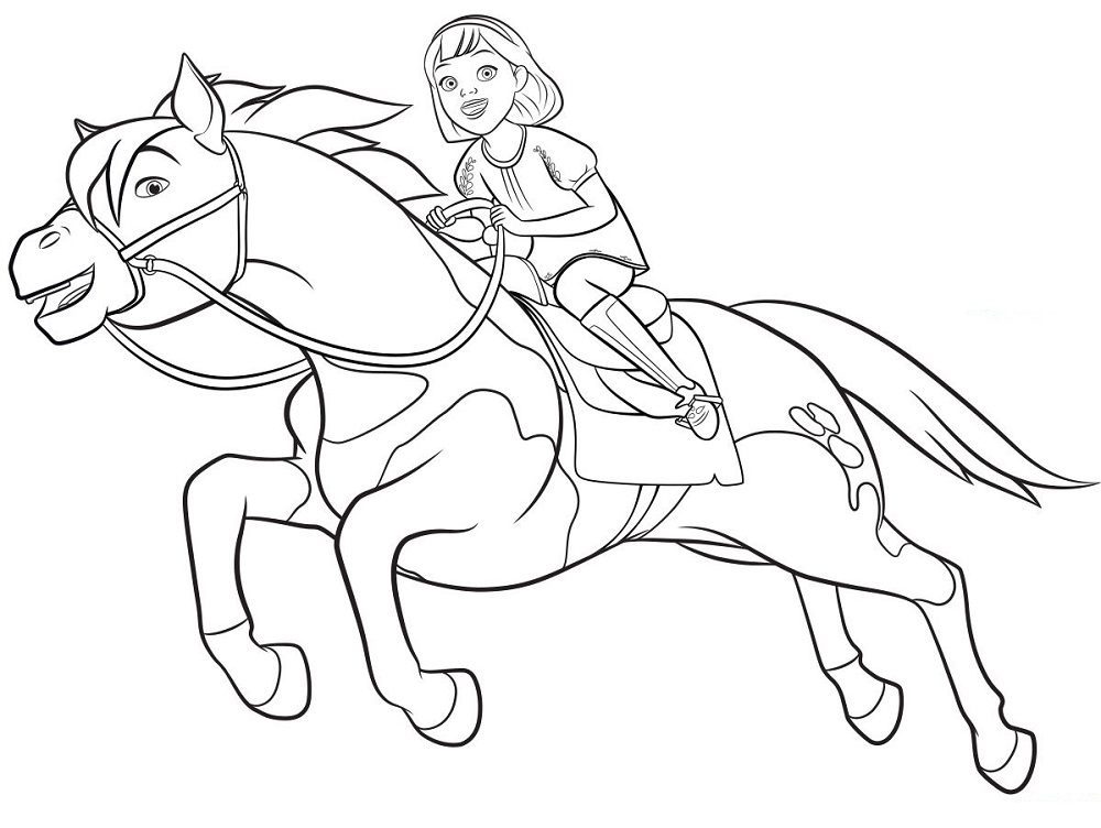 printable spirit horse coloring pages