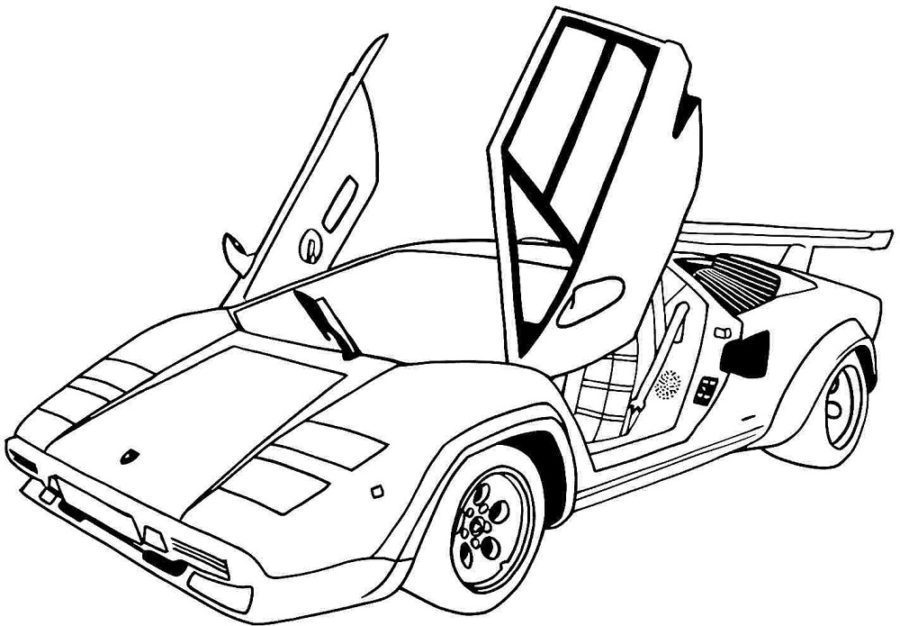 printable sports car coloring pages