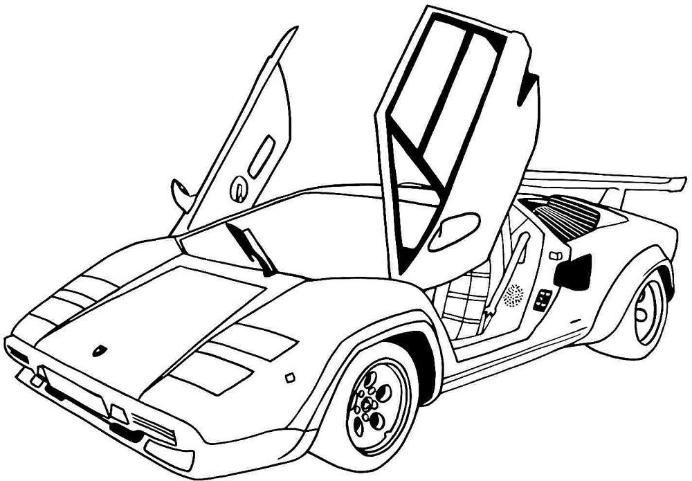 printable sports car coloring pages