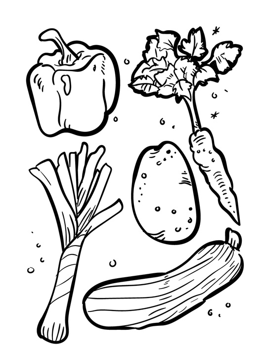 Printable Vegetable Coloring Pages