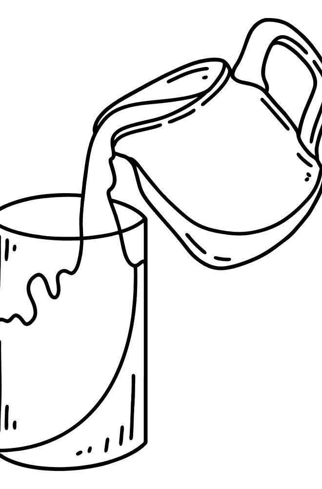 printable water pitcher coloring pages