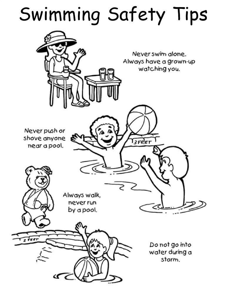 printable water safety coloring pages
