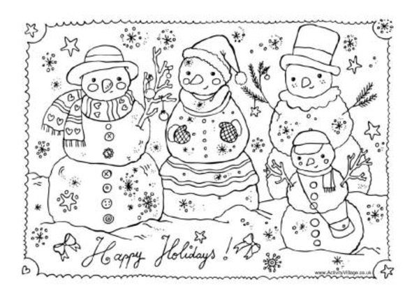 printable winter coloring pages free