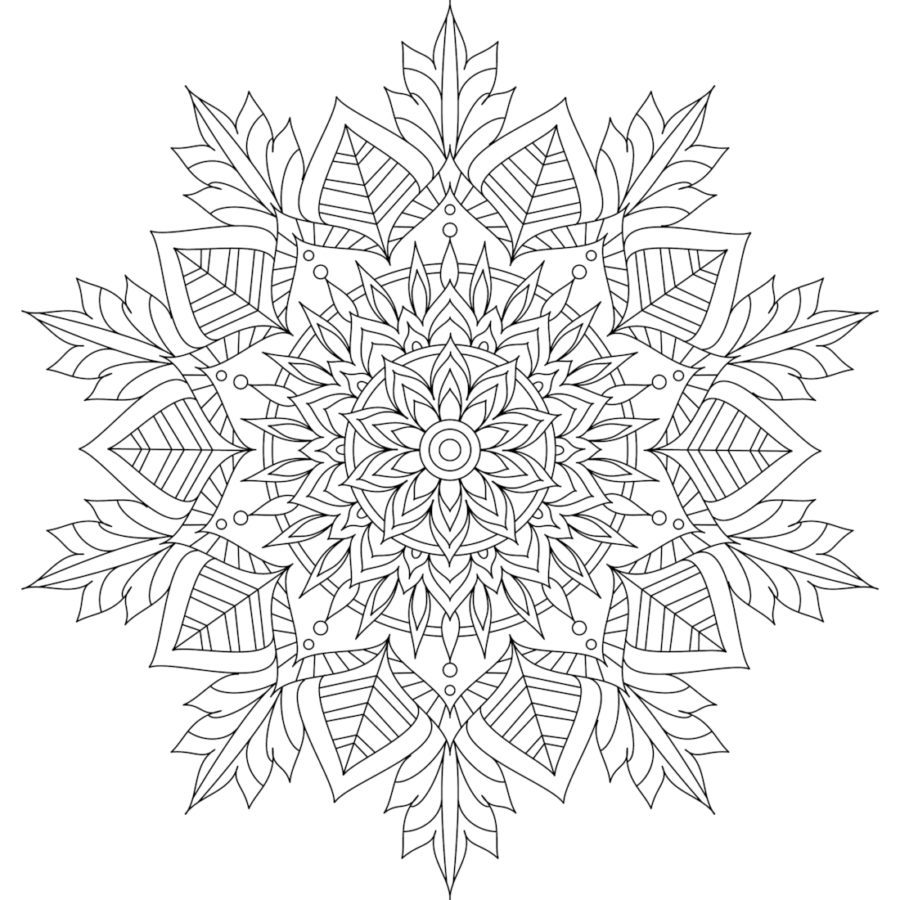 printable winter mandala coloring pages