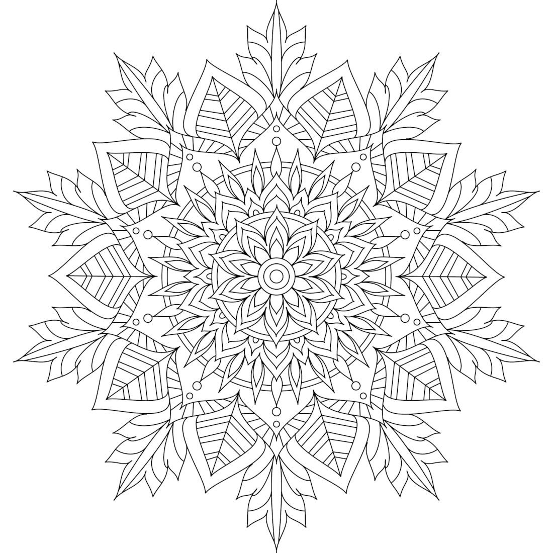 printable winter mandala coloring pages
