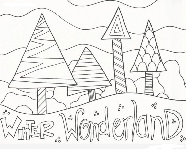 printable winter wonderland coloring pages