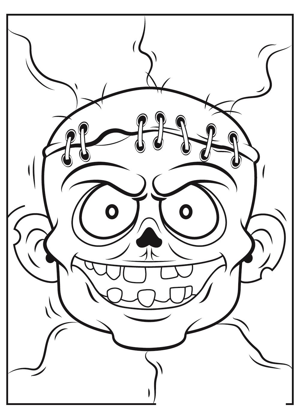 printable zombie coloring pages